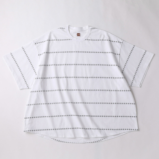 SEESEE SUPER BIG SS TEE "BORDER" WHITE(Tシャツ/カットソー(半袖/袖なし))