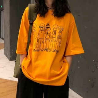 レディース半袖tシャツ　半袖　カッコいい　カジュアル　トップス　Tシャツ(Tシャツ(半袖/袖なし))