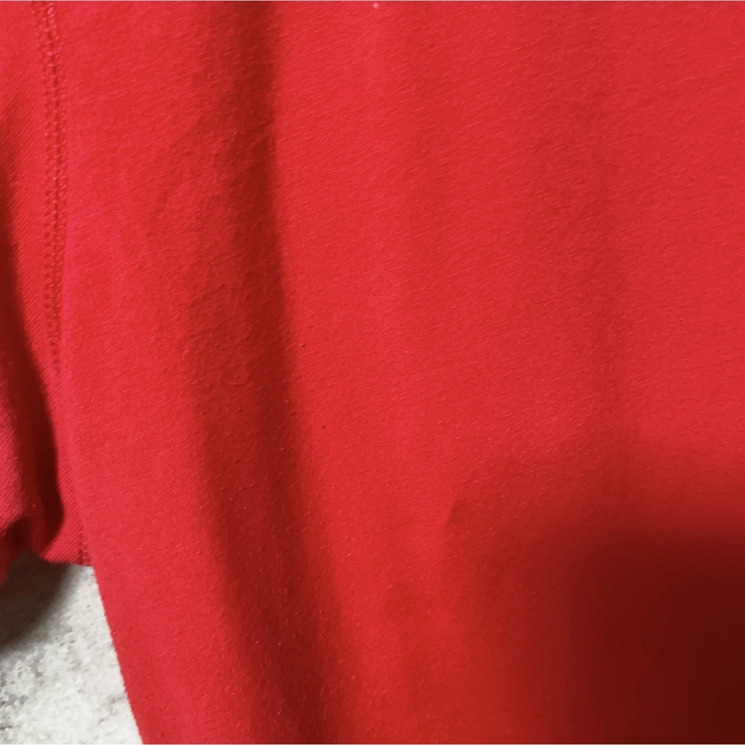 Hanes(ヘインズ)のHanes ヘインズ　ポロシャツ　XLサイズ　無地　レッド　赤　USA古着　半袖 メンズのトップス(ポロシャツ)の商品写真