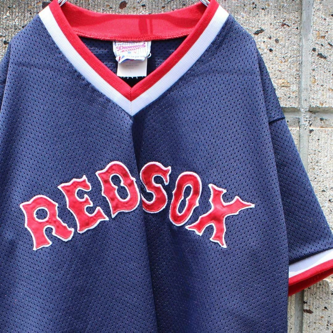USA製 90s　ボストン レッドソックス D.C 古着 プルゲームシャツのサムネイル