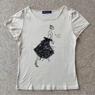 M'S GRACY 五分丈Tシャツ 刺繍 ブラック