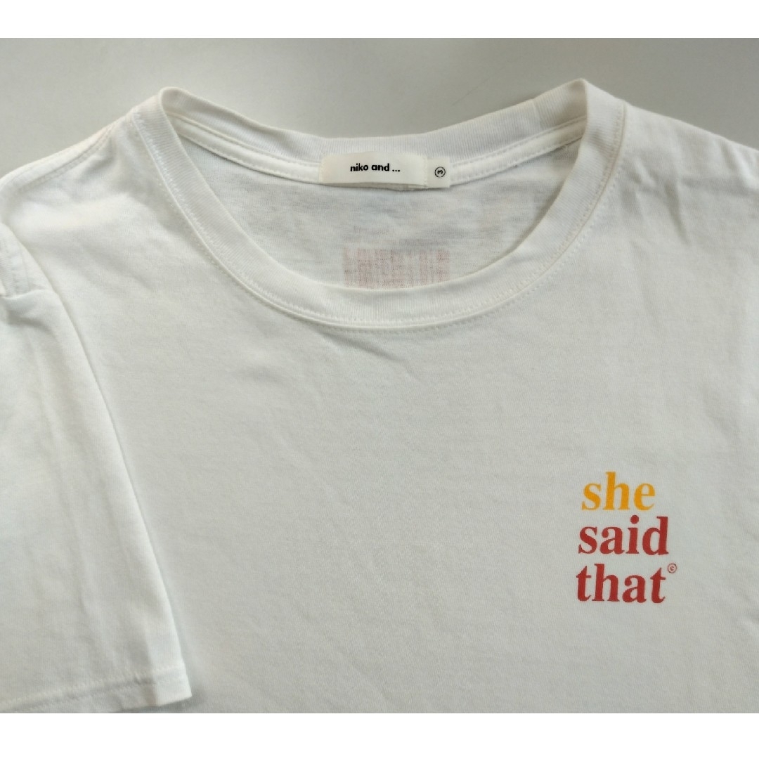 値下げ Lサイズ she said that niko and… Tシャツ