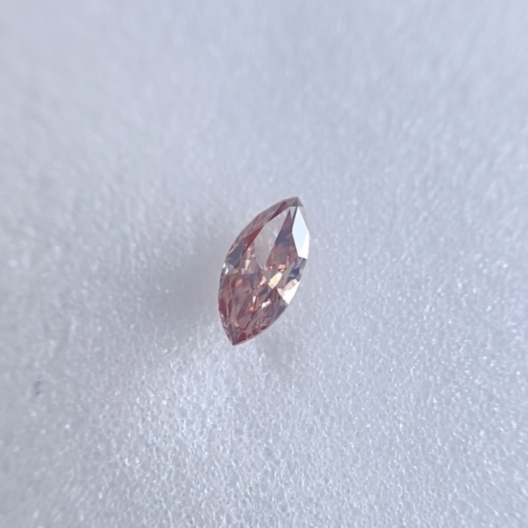 0.059ct 天然ピンクダイヤモンドルースFANCY ORANGY PINK