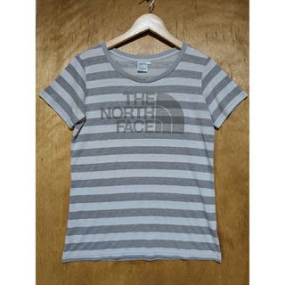 ザノースフェイス(THE NORTH FACE)のノースフェイス ショートスリーブ ボーダー クルー レディース Lサイズ 希少(Tシャツ(半袖/袖なし))