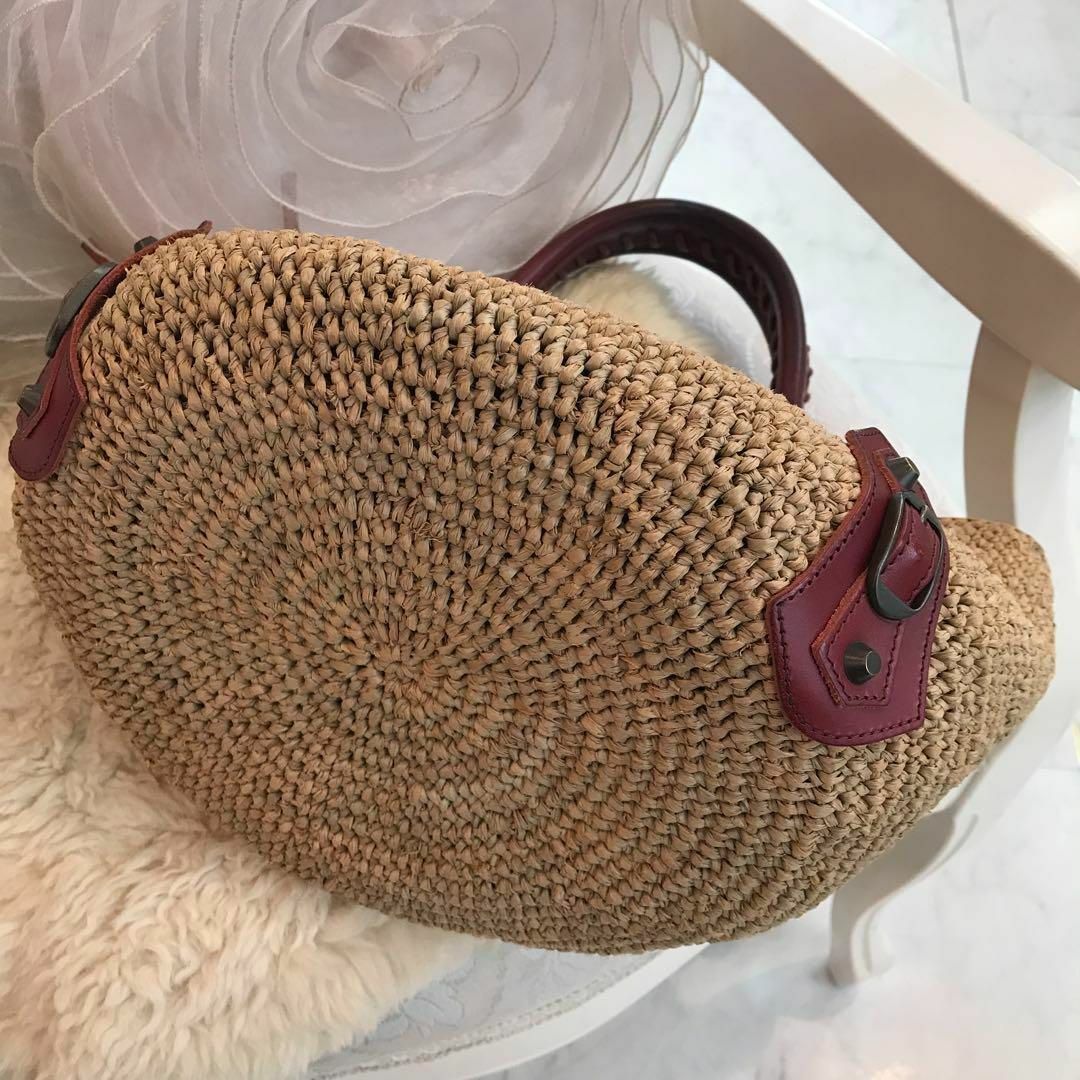 Balenciaga - BALENCIAGA バレンシアガ ラフィア かごバッグ ミラー