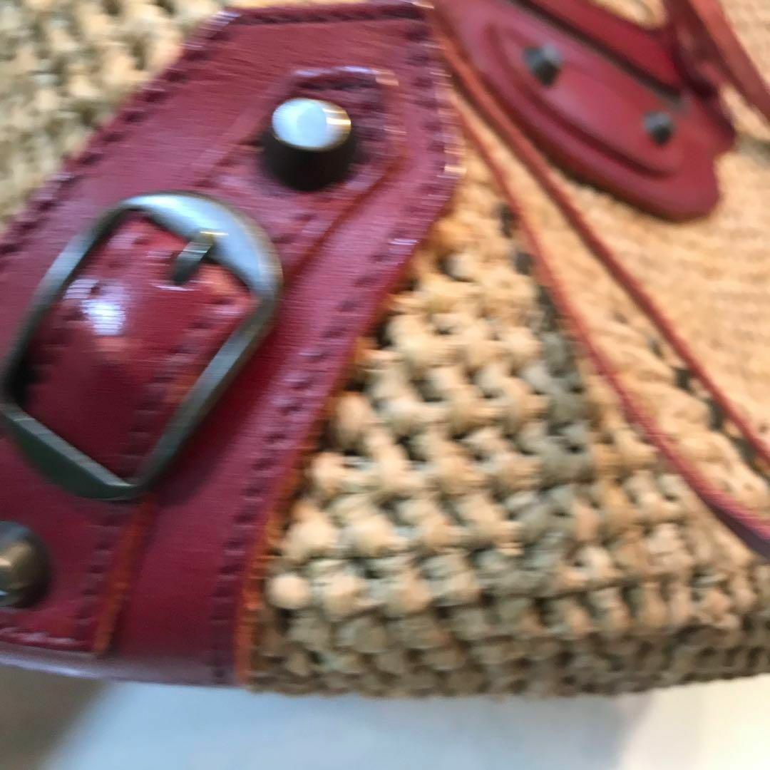 BALENCIAGA バレンシアガ ラフィア かごバッグ ミラー付き ハンド