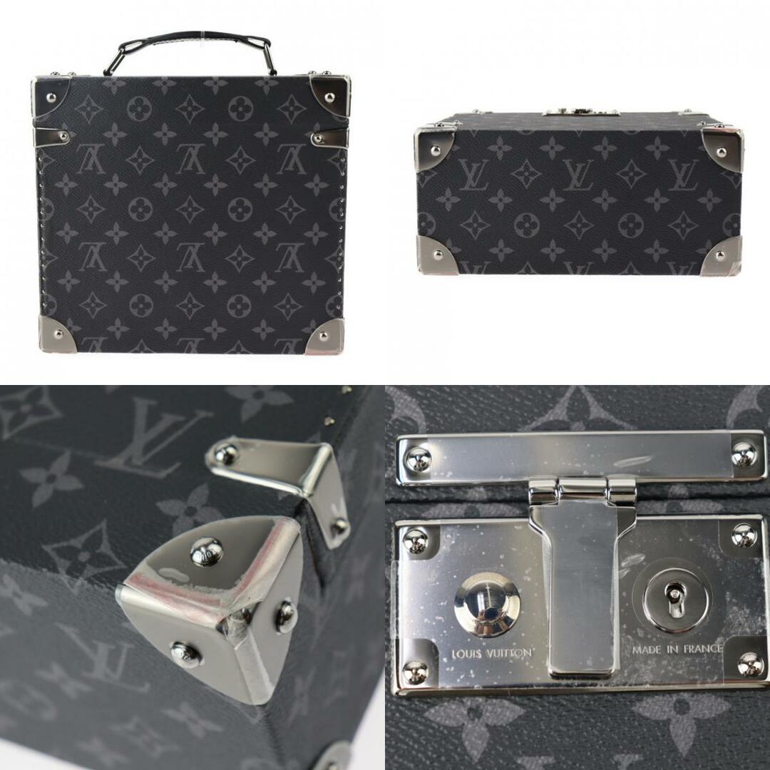 LOUIS VUITTON ルイ ヴィトン  フレグランスボックス その他バッグ M20078 モノグラムエクリプス レザー  ブラック シルバー金具  トランク バニティバッグ ビトン 【本物保証】