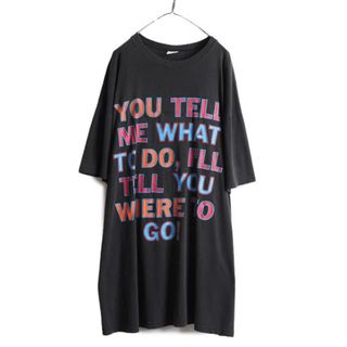 90s 00s ジョーク メッセージ プリント Tシャツ XXXL 黒 オールドの ...