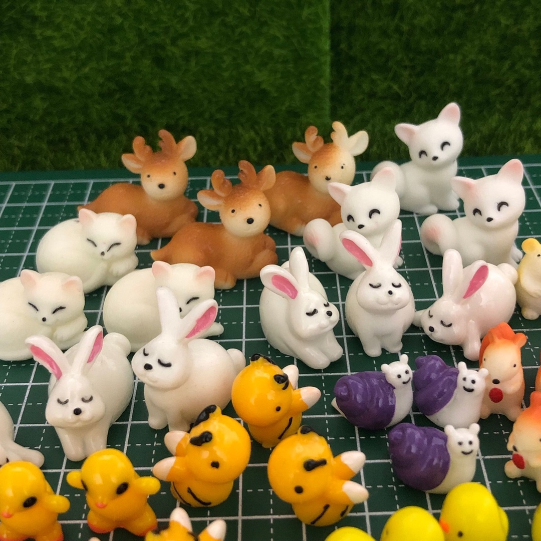 ミニ動物 99点 ミニチュア ガーデン DIY 苔 置物 園芸装飾 テラリウム 通販