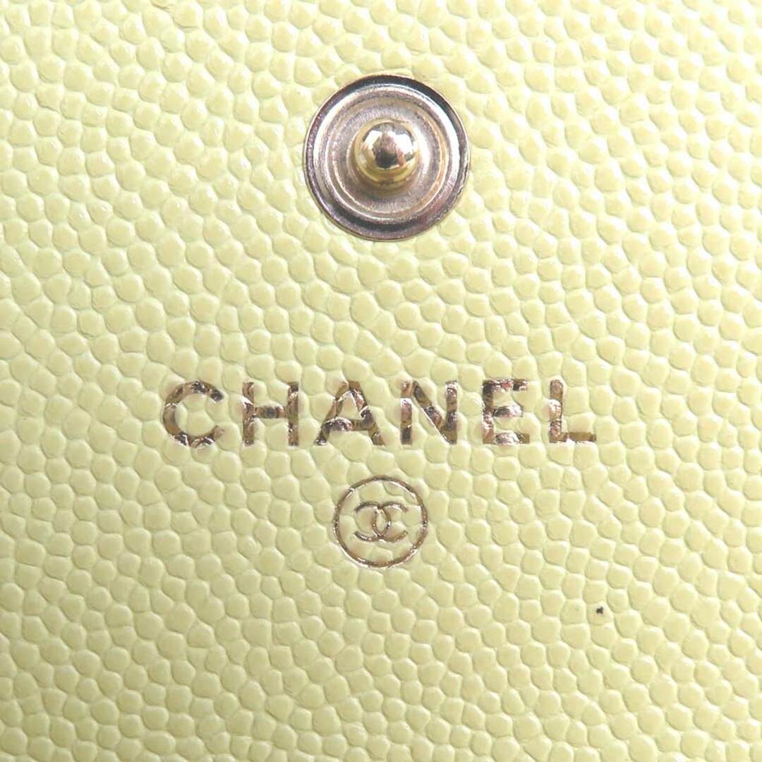 CHANEL(シャネル)のシャネル CHANEL 長財布 ココマーク キャビアスキンレザー ライトイエロー レディース 送料無料【中古】 r9578a レディースのファッション小物(財布)の商品写真