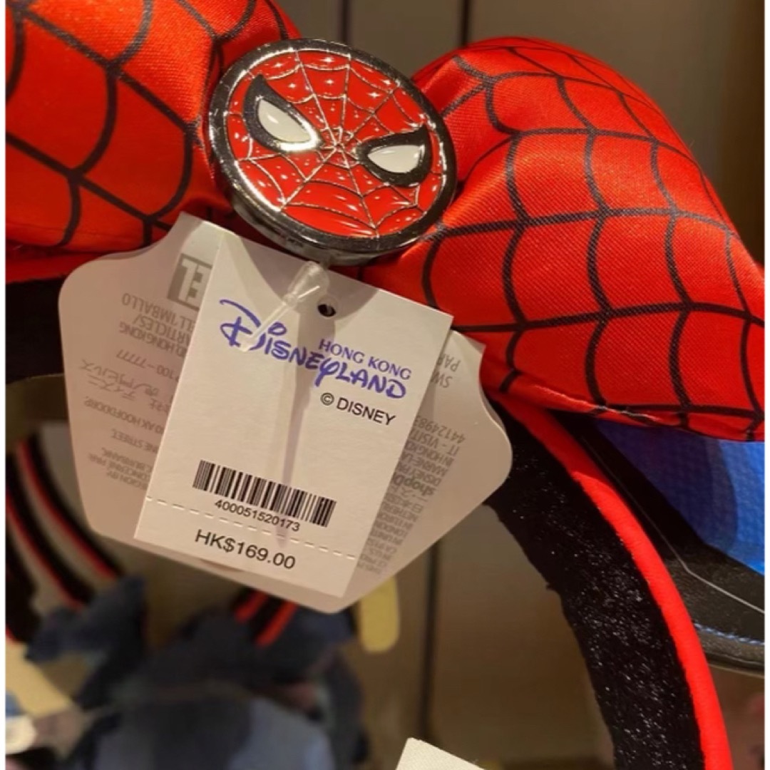 香港ディズニー正規品　スパイダーマン　カチューシャ