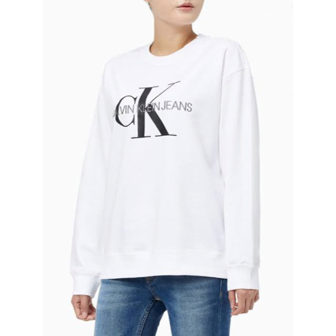 Calvin Klein - Calvin Klein jeans トレーナー ホワイト ジェニ着用の