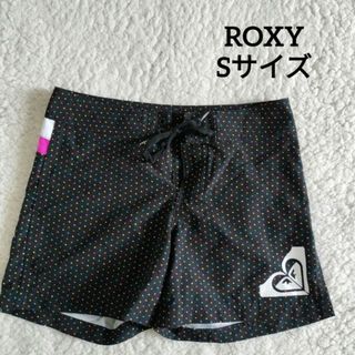 ロキシー(Roxy)の【送料無料】ROXY  ブラック カラフル ドット サーフ パンツ S(ショートパンツ)