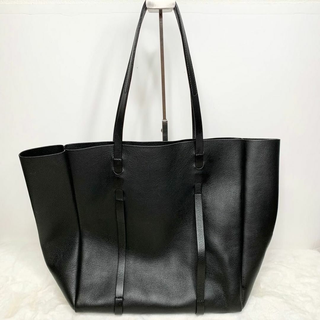 美品✨BALENCIAG ペーパー トートバッグ A4収納 レザー 黒