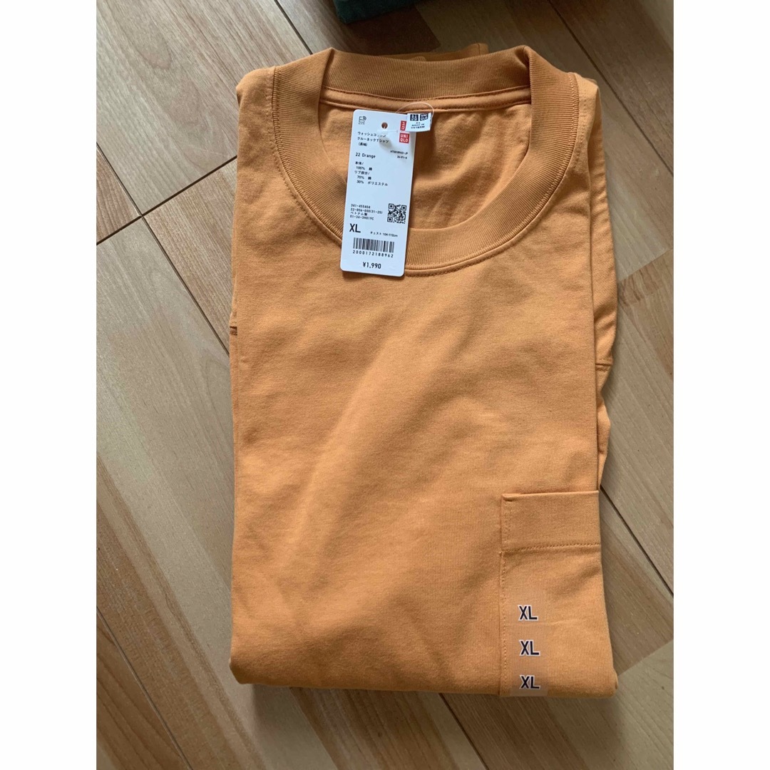 UNIQLO(ユニクロ)のウォッシュコットンクルーネックTシャツ（長袖） メンズのトップス(Tシャツ/カットソー(七分/長袖))の商品写真