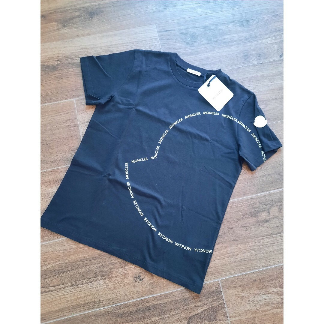 ⭐新品 MONCLER ロゴマーク Tシャツ ダークネイビー 12A/XSサイズ