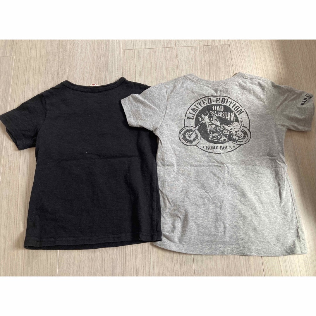 120cm半袖Tシャツ黒、グレー男の子2枚セット