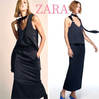 ザラ(ZARA)の本日限定⏰❤️‍🔥Zara トップス チョーカー ネック ノースリーブ 今期(カットソー(半袖/袖なし))