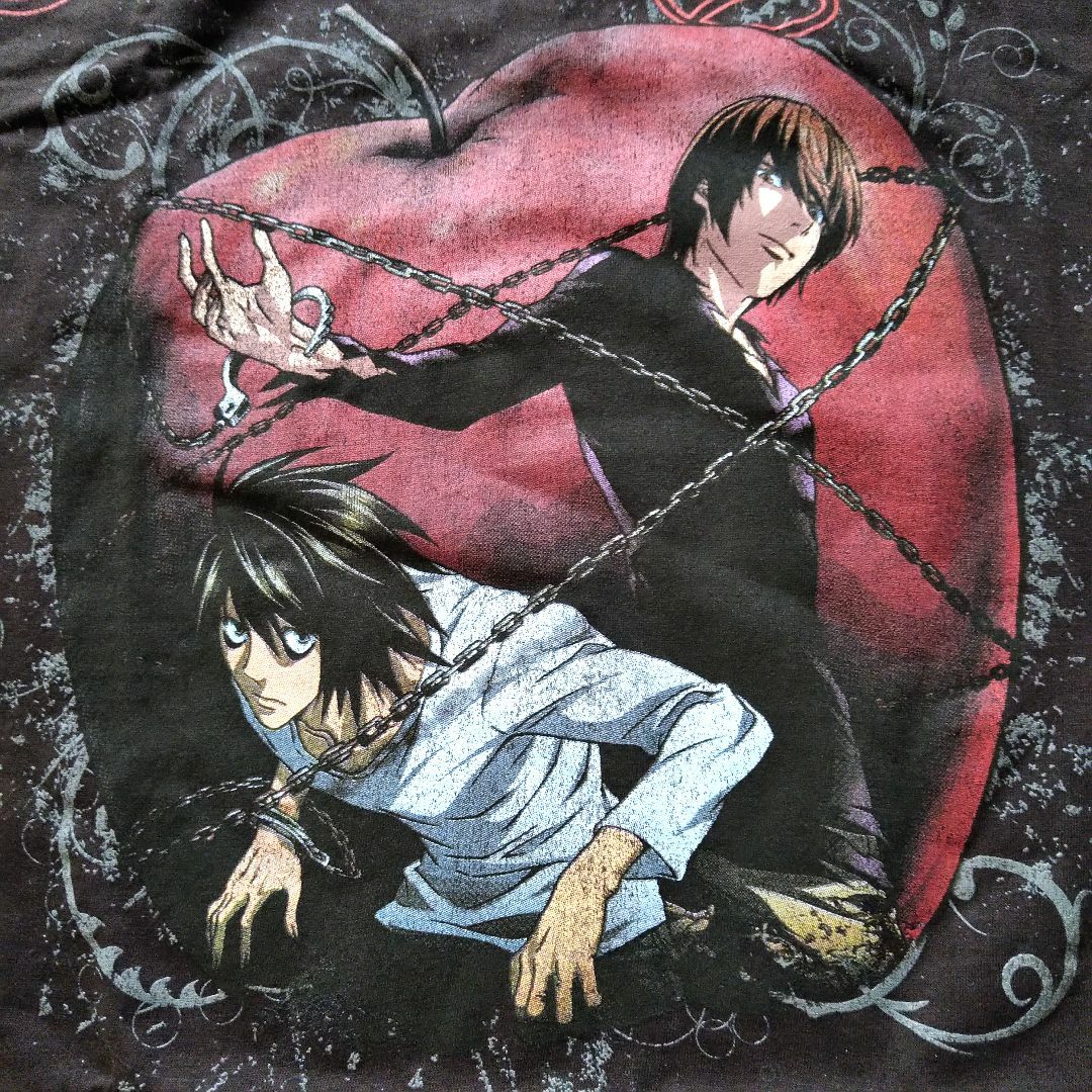 デスノート Tシャツ ダークブラウン アニメTシャツ デスノート Tシャツ 2XLサイズ ダークブラウン アニメTシャツ