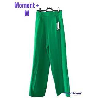 ザラ(ZARA)の試着のみ　moment + ハイウエストツータックスラックスセミワイドパンツ(カジュアルパンツ)