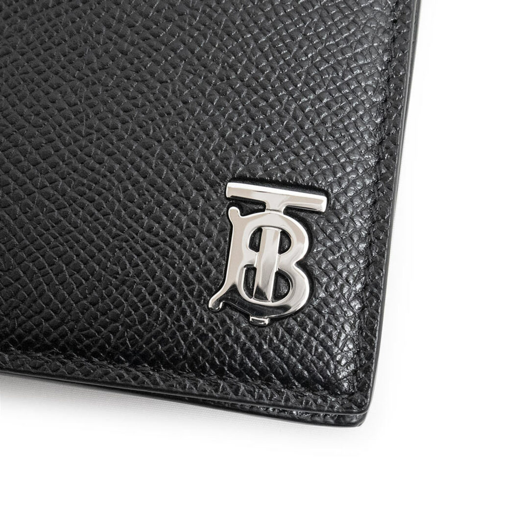 バーバリー TB ロゴ 二つ折り長財布 カーフスキン レザー ブラック 黒 8062692 BURBERRY（新品・未使用品）