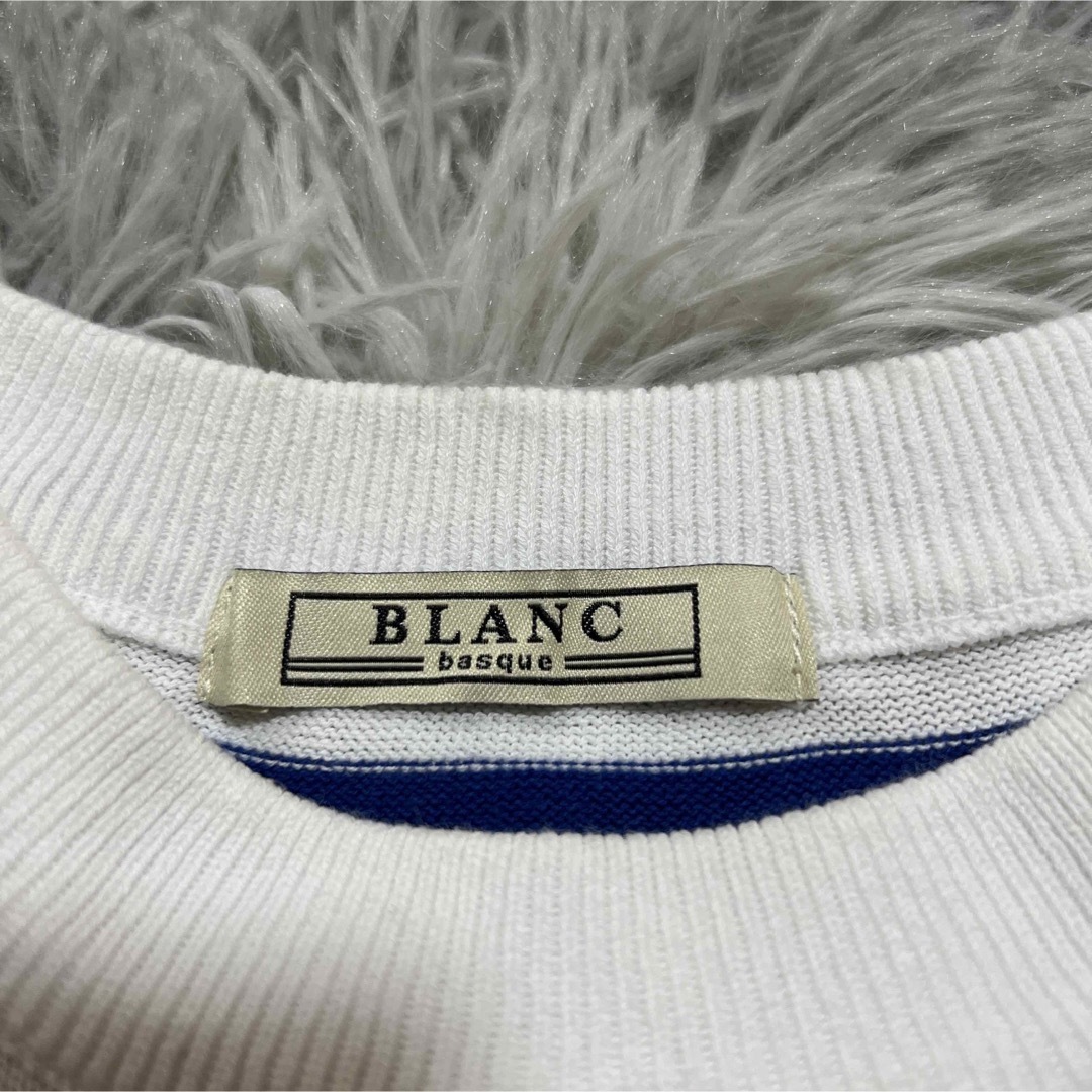 blanc basque(ブランバスク)の【BLANC basque】38 バックボーダー ノースリーブ カットソー レディースのトップス(カットソー(半袖/袖なし))の商品写真