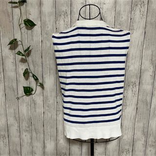 ブランバスク(blanc basque)の【BLANC basque】38 バックボーダー ノースリーブ カットソー(カットソー(半袖/袖なし))