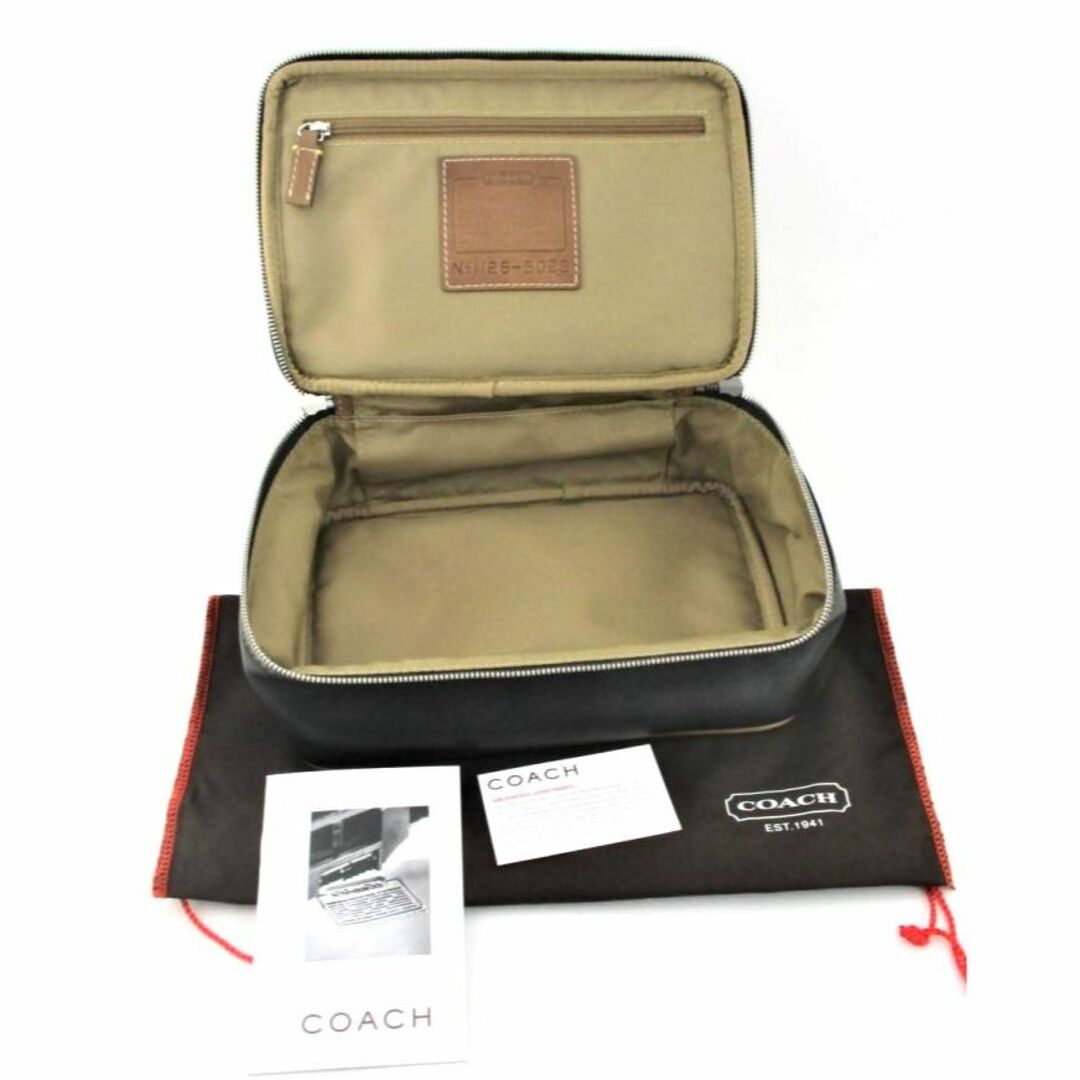 COACH(コーチ)の◇美品 COACH コーチ 大容量 ハンドポーチ ラウンドファスナー ブラック  レディースのファッション小物(ポーチ)の商品写真