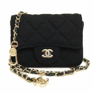 シャネル(CHANEL)のシャネル ミニミニ マトラッセ ココマーク チェーン ショルダー ポーチ ポシェット ミニ ベルトバッグ コットン レザー ブラック 黒 AP2623 箱付 CHANEL（新品・未使用品）(その他)