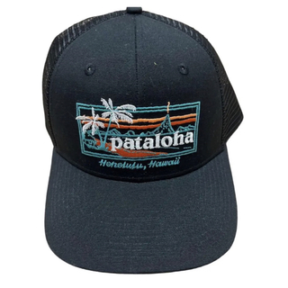 パタゴニア(patagonia)のPATALOHA sign Trucker Hat Honolulu  ブラック(キャップ)
