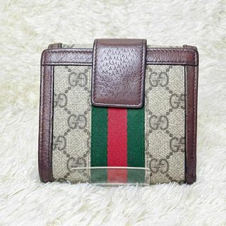グッチ 二つ折り財布 オフィディア シェリーライン GGスプリーム レザー