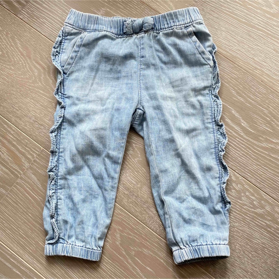 GAP(ギャップ)のギャップ　フリルデニム　6-12m キッズ/ベビー/マタニティのベビー服(~85cm)(パンツ)の商品写真