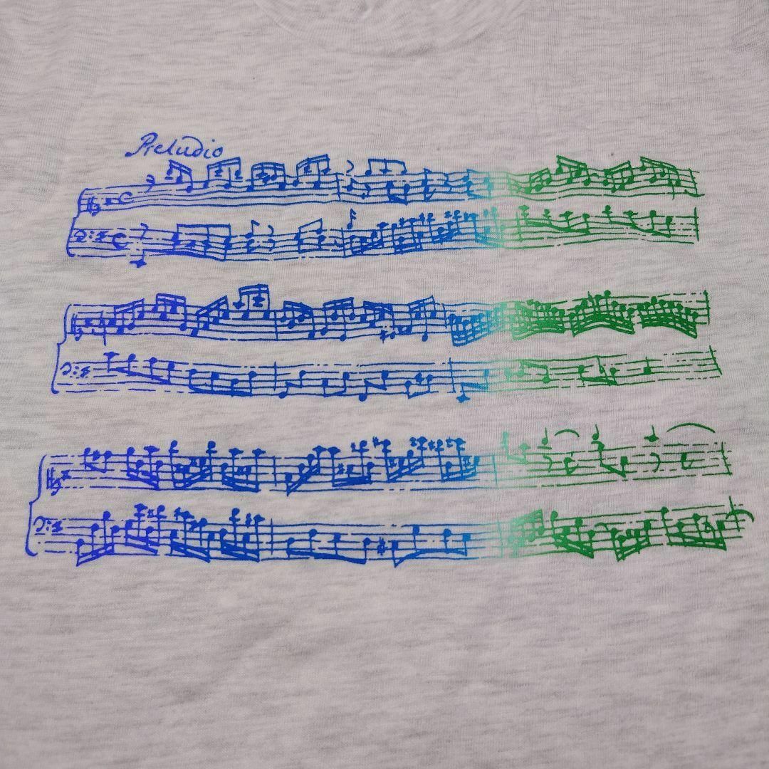 Hanes - 90s Hanes 音符 楽譜 ビッグプリント Tシャツ 古着 Hanes - 90s Hanes 音符 楽譜 ビッグプリント Tシャツ 古着