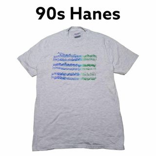 ヘインズ(Hanes)の90s Hanes　音符　楽譜　ビッグプリント　Tシャツ　古着　ヘインズ(Tシャツ/カットソー(半袖/袖なし))