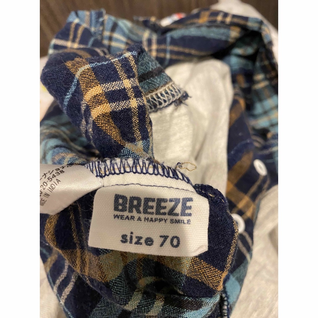 BREEZE(ブリーズ)のベビー服　70 半袖　ロンパース キッズ/ベビー/マタニティのベビー服(~85cm)(ロンパース)の商品写真
