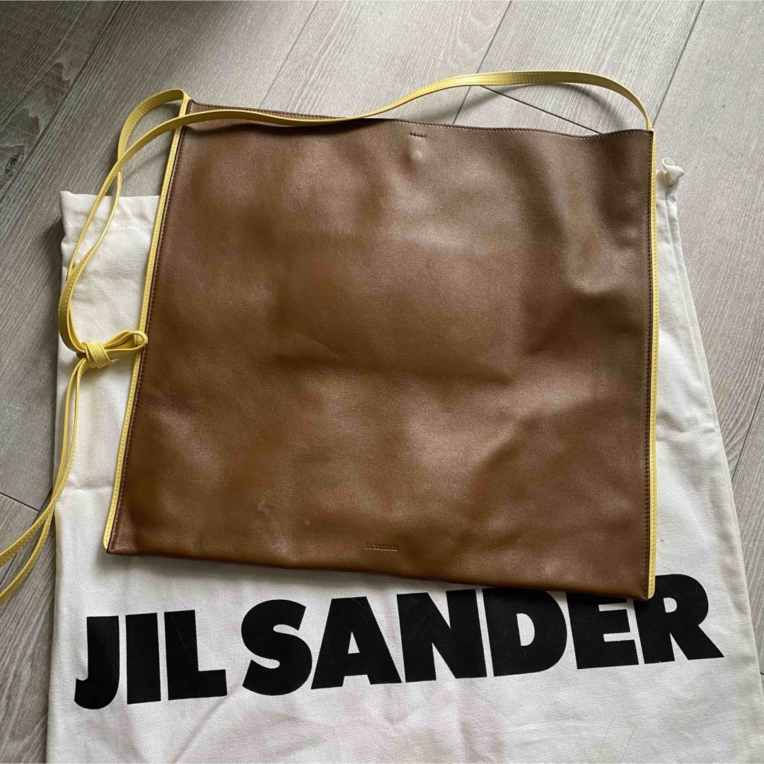 高級品市場 JIL SANDER ジルサンダーのリボンボーダートートバッグ