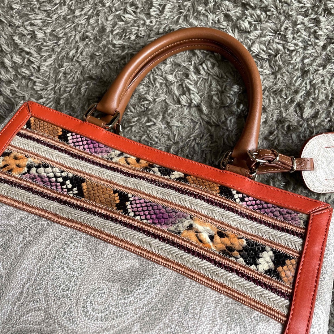 ETRO - 希少品 美品 エトロ PVC×レザー×パイソン ペイズリー柄 ...