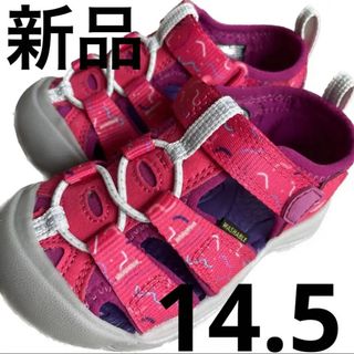 キーン(KEEN)の新品！KEENキーンサンダル14.5cm 夏 海 水陸両用 女の子 ピンク(サンダル)