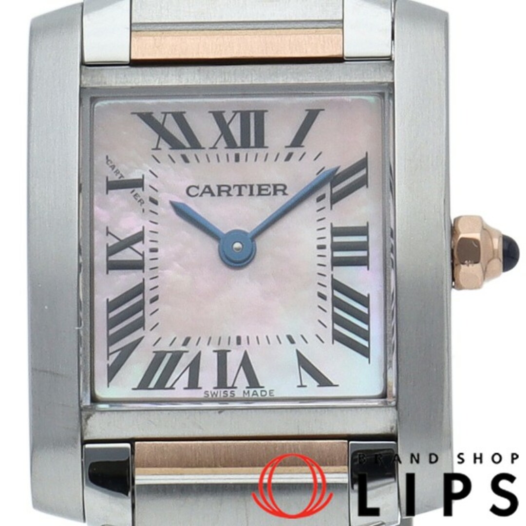 【仕上済】カルティエ タンクフランセーズ SM ブルーシェル文字盤 SS SS レディース 腕時計 CARTIER 時計