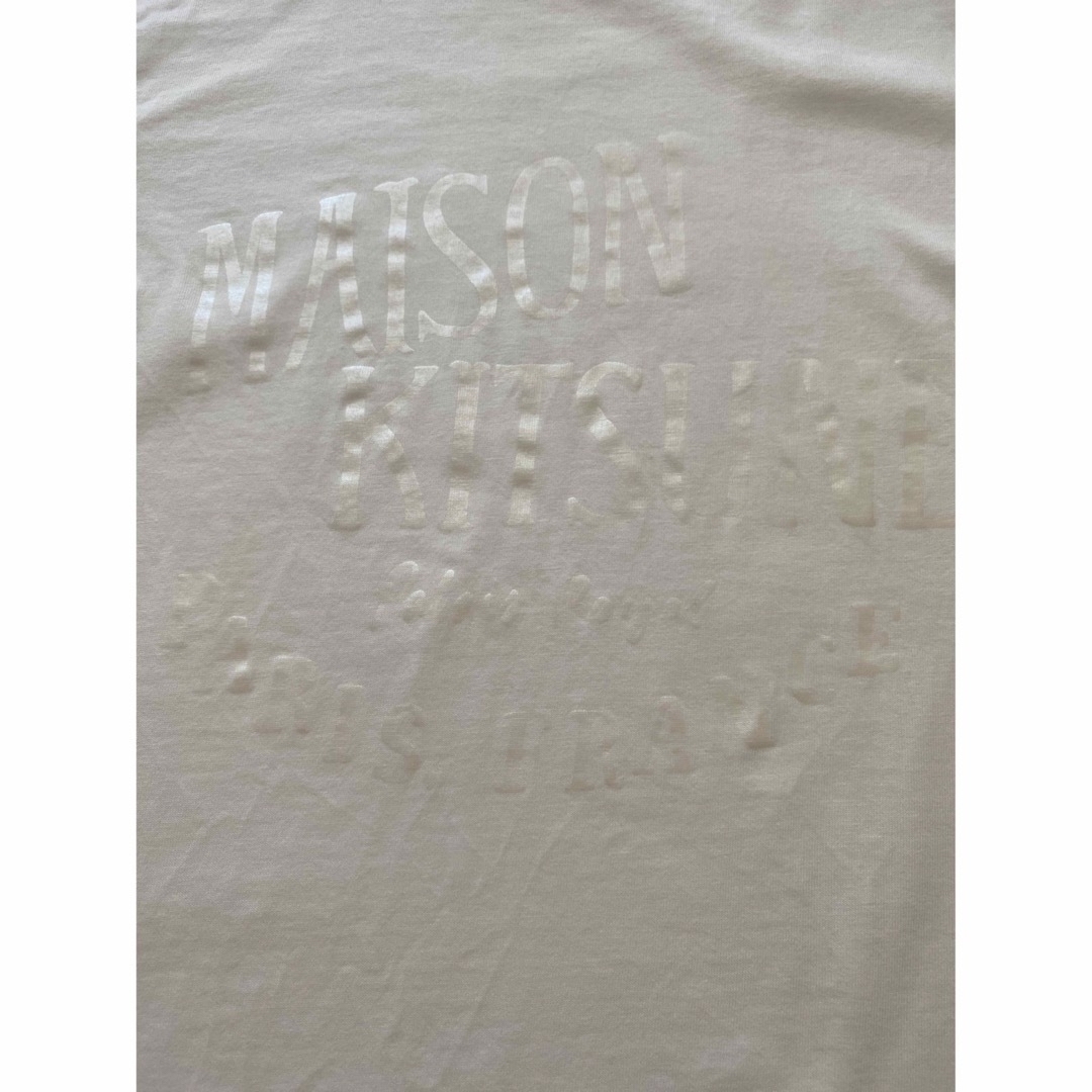 MAISON KITSUNE'(メゾンキツネ)の美品！メゾンキツネロゴTシャツショッパー付きホワイトアイボリー レディースのトップス(Tシャツ(半袖/袖なし))の商品写真