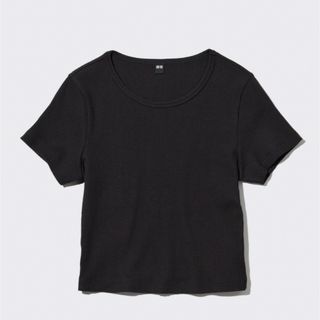 ユニクロ(UNIQLO)のユニクロ♡リブクロップドT（半袖）　UNIQLO(Tシャツ(半袖/袖なし))