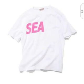 ウィンダンシー(WIND AND SEA)のWIND AND SEA GUESS  Tシャツ　ピンク　M コラボ(Tシャツ/カットソー(半袖/袖なし))