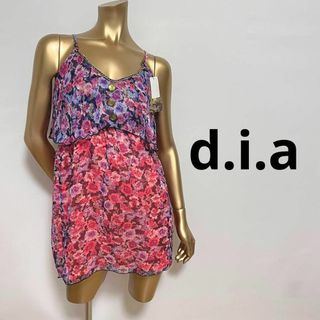 ダイア(d.i.a)の【0746】d.i.a 花柄 背中見せ ワンピース F ピンク(ミニワンピース)