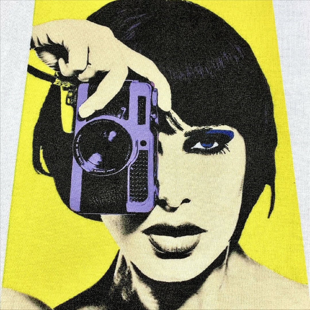 新品 カメラ フォトグラファー ガール 80年代モード ポップアート ロンT メンズのトップス(Tシャツ/カットソー(七分/長袖))の商品写真