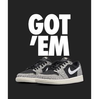 ナイキ(NIKE)のNIKE AIR JORDAN 1 LOW OG BLACK CEMENT(スニーカー)