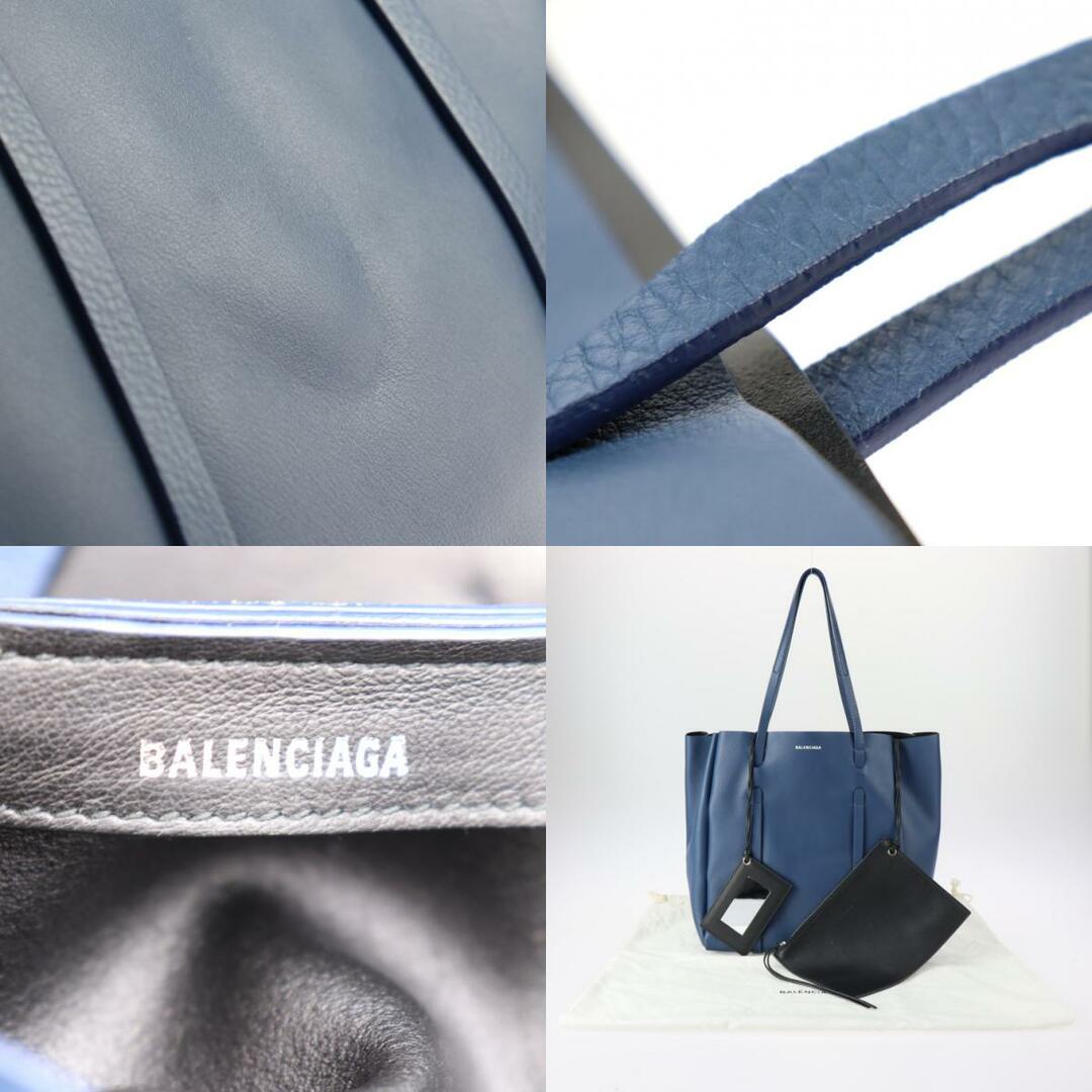 BALENCIAGA バレンシアガ エブリデイトート S トートバッグ 475199 レザー ブルー ショルダートート 【本物保証】