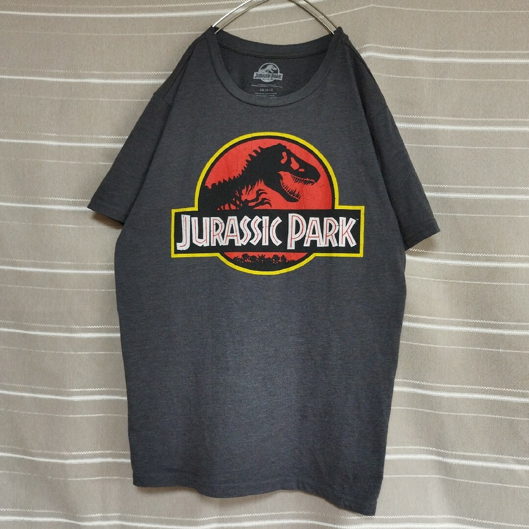 ジュラシックパーク ムービーTシャツ 恐竜 スピルバーグ　ブラック　XLサイズ