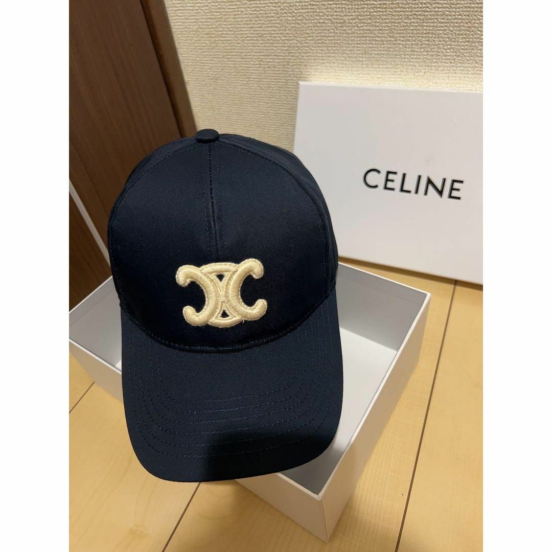 CELINE 帽子 CAP キャップ 新品 紺 人気 完売-