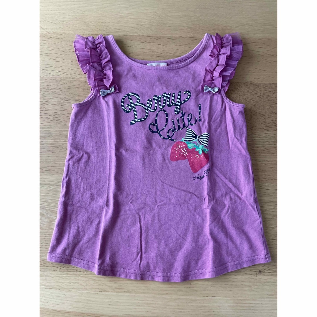 mezzo piano(メゾピアノ)のタンクトップ キッズ/ベビー/マタニティのキッズ服女の子用(90cm~)(Tシャツ/カットソー)の商品写真