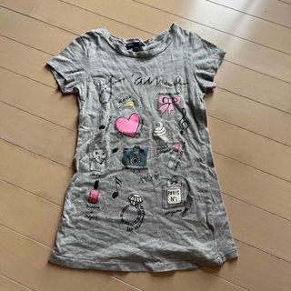 ギャップキッズ(GAP Kids)のギャップ　Tシャツ　グレー　ワンピース　120(Tシャツ/カットソー)